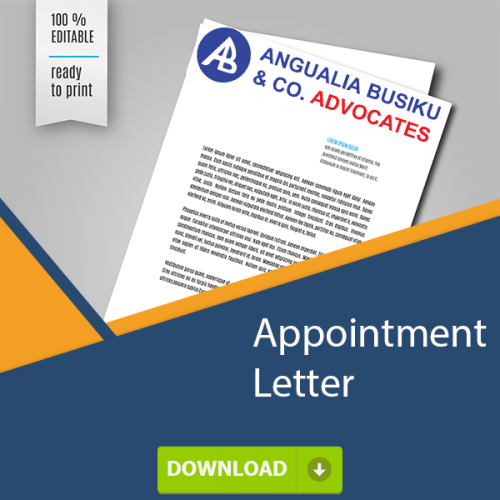 APPOINTMENT LETTER