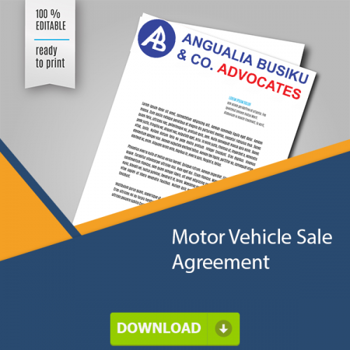 Motor Vehicle Sale Agreement